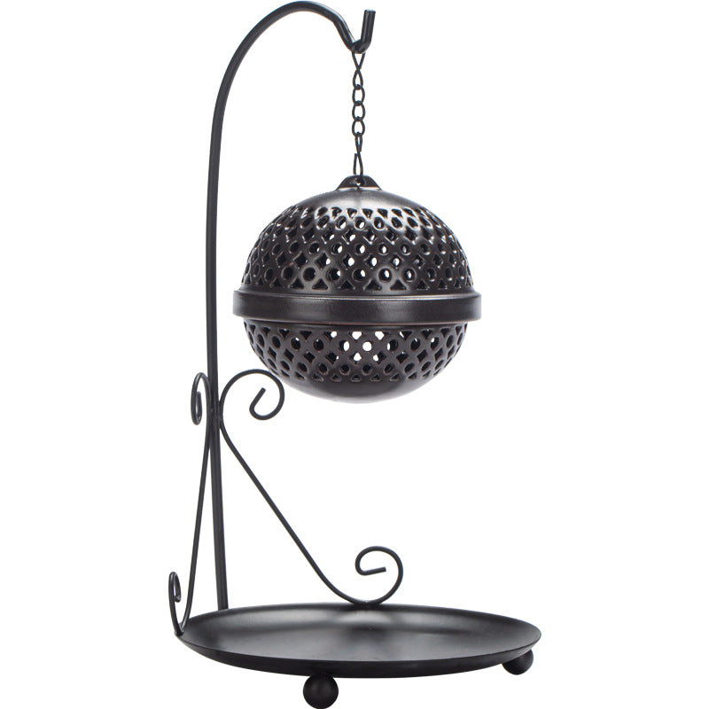 zensoullab Zen Hollow Backflow Incense Burner Aromatherapy Ball Hanging Burner Home Tea Ceremony Indoor Hanging Incense Holder Creative Ornament
