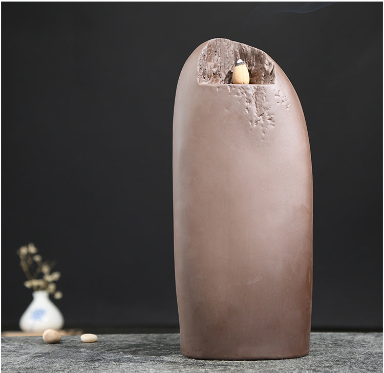 Zensoullab Yunshang Creative Backflow Incense Burner Zen Purple Clay Ornaments Buddha Worship Home Indoor Worship Decoration Sandalwood Stove Buddha Utensils