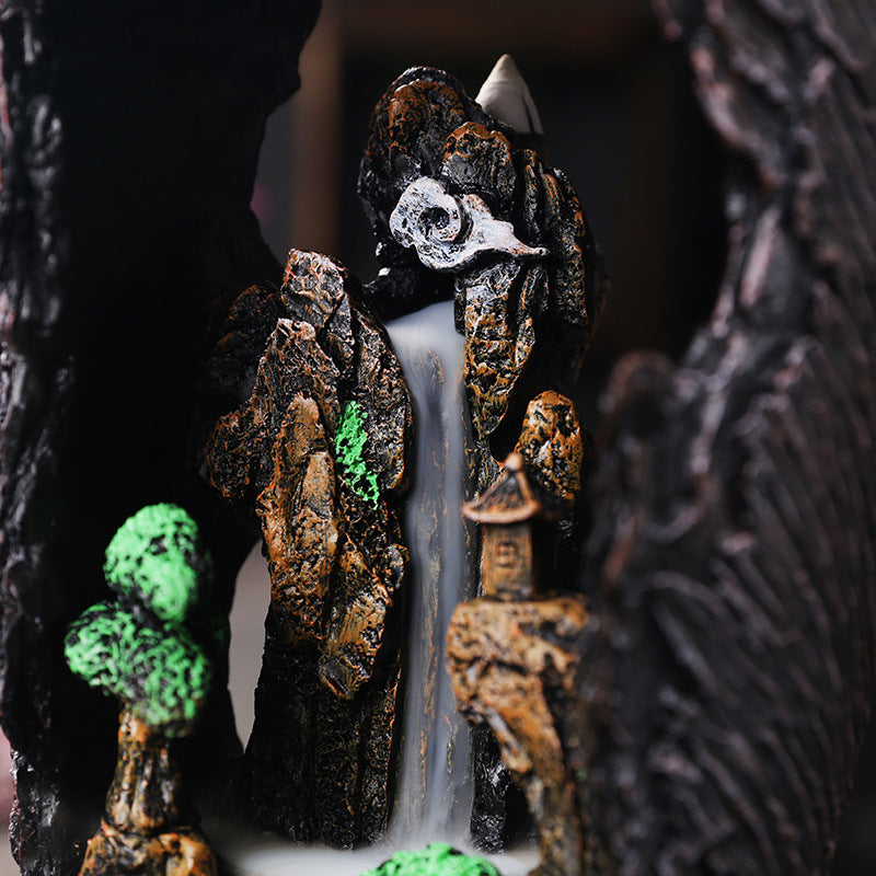 New Resin Backflow Incense Burner Creative Mountain Water Flow Incense Burner Home Decor Backflow Incense Original