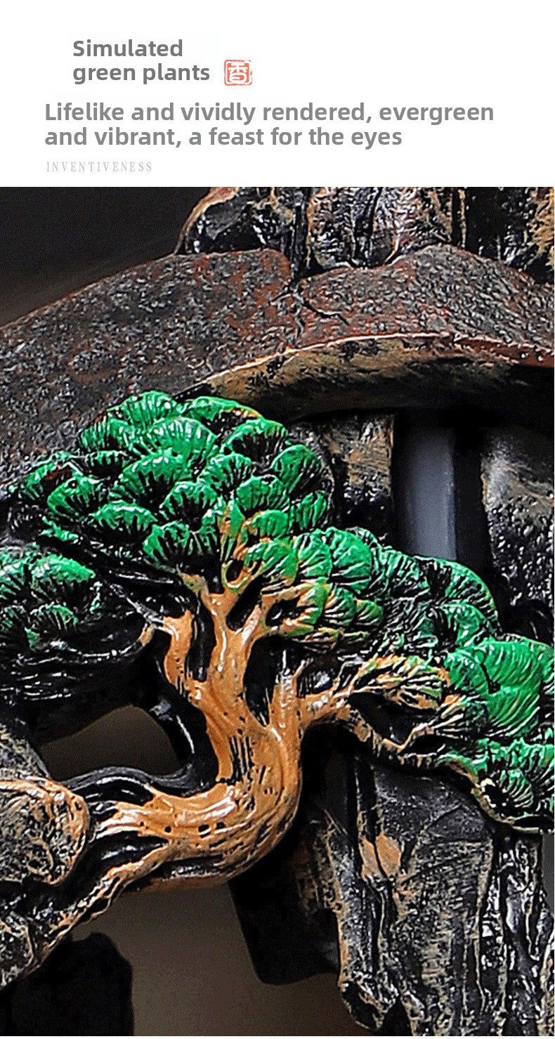 zensoullab High Mountain Flowing Water Backflow Incense Burner Sandalwood Incense Burner Home Indoor Agarwood Incense Holder Zen Backflow Incense Ornament