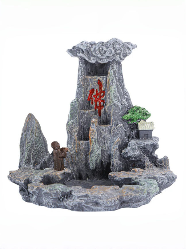 zensoullab Resin Backflow Incense Burner for Home Indoor Tower Incense Burner Sandalwood Burner Creative Personalized Aromatherapy Ornament Chinese Style