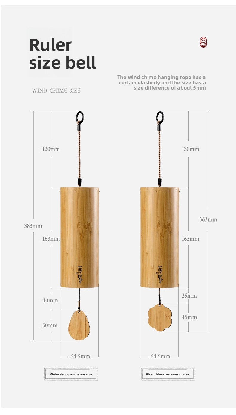 zensoullab Lu Ruzhu Bamboo Wind Chime Chord Japanese Retro Bell Yoga Balcony Outdoor Four Seasons Healing Home Decoration Pendant