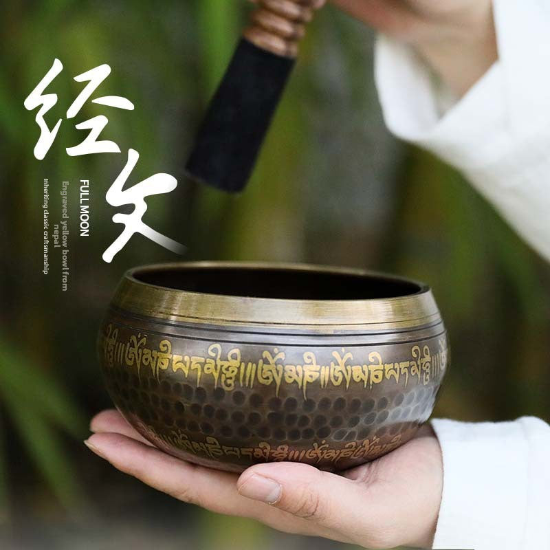 zensoullab Nepal Sutra Singing Bowl Tibetan Singing Bowl Buddha Sound Bowl Buddha Sound Bowl Singing Bowl Yoga Meditation Healing Singing Bowl