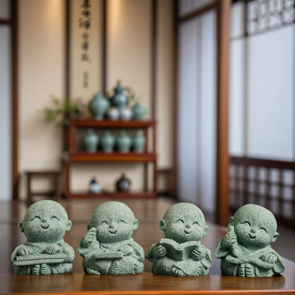 zensoullab Chinese Tea Pet Zen Small Novice Landscape Ornament Flower Garden Bonsai Rockery Cute Healing Decoration