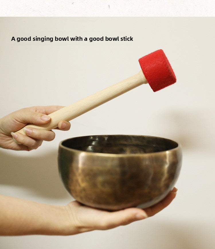 zensoullab Direct Supply Nepal Handmade Velvet Cloth Knocking Stick Tibetan Singing Bowl Hammer Bowl Stick Professional Healing Buddha Sound Bowl Knocking Stick
