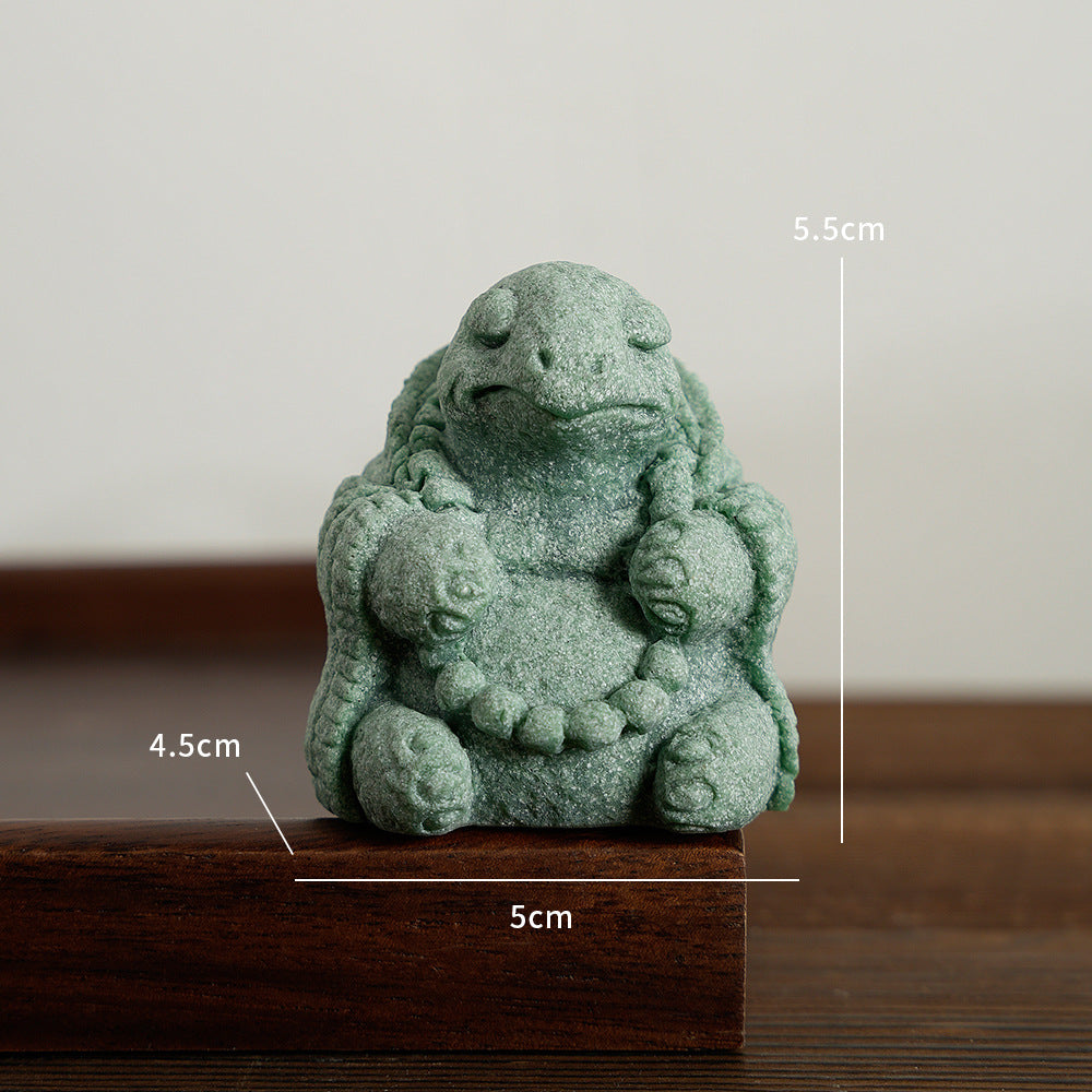 zensoullab Green Sandstone Micro Landscape Fish Tank Ornament Bonsai Creative Personalized Craft Desktop Decoration Healing Craft
