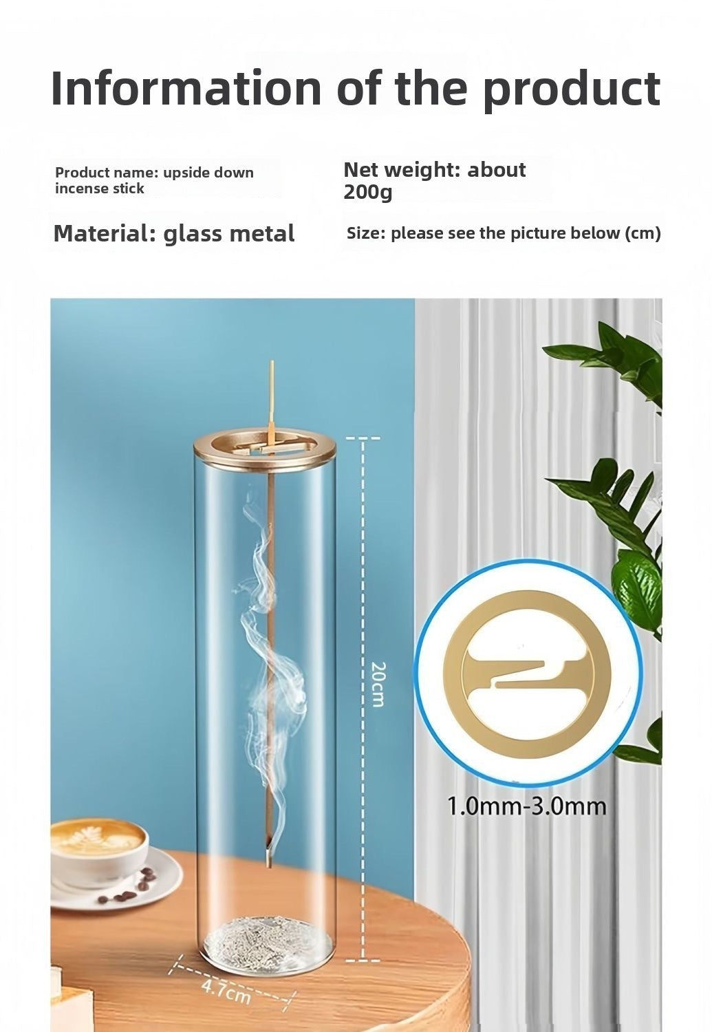 zensoullab Glass Hanging Incense Burner