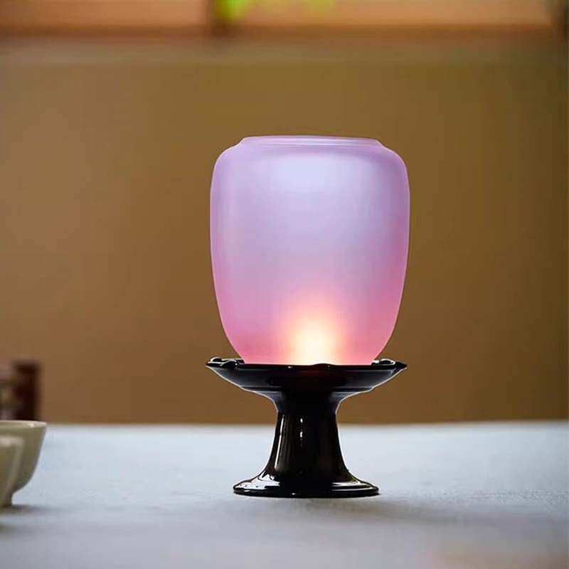 zensoullab Empty Illusion Candle Holder Home Aromatherapy Glass Ornament High-end Vintage Chinese Zen Creative Atmosphere Lamp Ancient Style